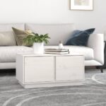Provira Salontafel 80x50x40 cm massief grenenhout wit