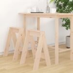 Provira Krukken 2 st 40x40x60 cm massief grenenhout