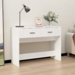 Provira Wandtafel 100x39x75 cm bewerkt hout wit