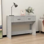 Provira Wandtafel 100x39x75 cm bewerkt hout betongrijs