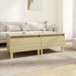 Provira Bijzettafels 2 st 50x46x35 cm bewerkt hout sonoma eikenkleurig