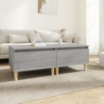 Provira Bijzettafels 2 st 50x46x35 cm bewerkt hout grijs sonoma eiken