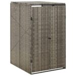 Provira Containerberging enkel 70x80x117 cm poly rattan grijs