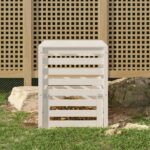 Provira Compostbak 63,5x63,5x77,5 cm massief grenenhout wit