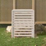 Provira Compostbak 82,5x82,5x99,5 cm massief grenenhout wit