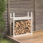 Provira Haardhoutrek 110x35x108,5 cm massief grenenhout wit