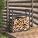 Provira Haardhoutrek 110x35x108,5 cm massief grenenhout grijs