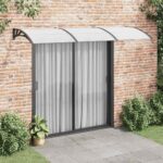 Provira Deurluifel 300x75 cm polycarbonaat zwart en transparant