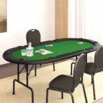 Provira Pokertafel voor 10 spelers inklapbaar 207x106x76 cm groen