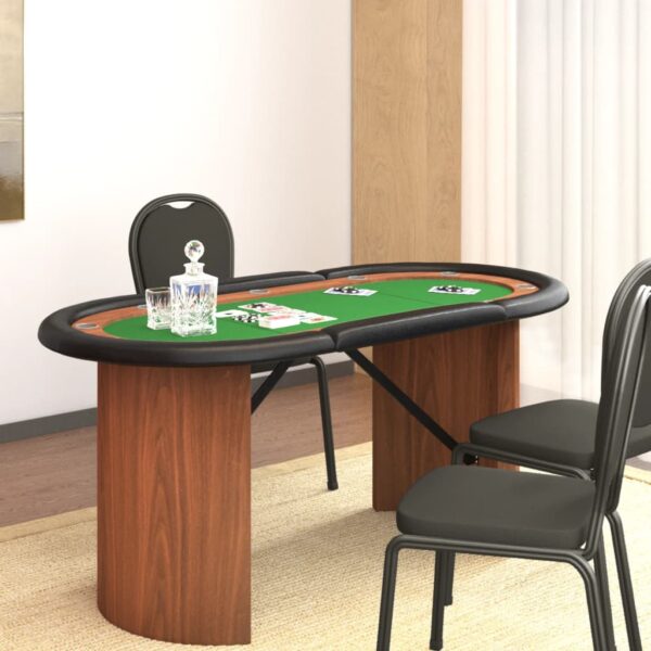 Provira Pokertafel voor 10 spelers 160x80x75 cm groen