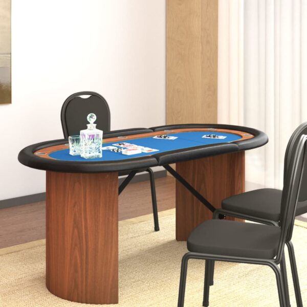 Provira Pokertafel voor 10 spelers 160x80x75 cm blauw