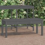 Provira Tuinbank 109x44x45 cm massief grenenhout grijs