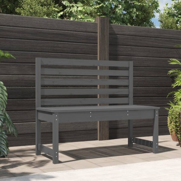 Provira Tuinbank 109 cm massief grenenhout grijs