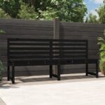 Provira Tuinbank 201,5 cm massief grenenhout zwart