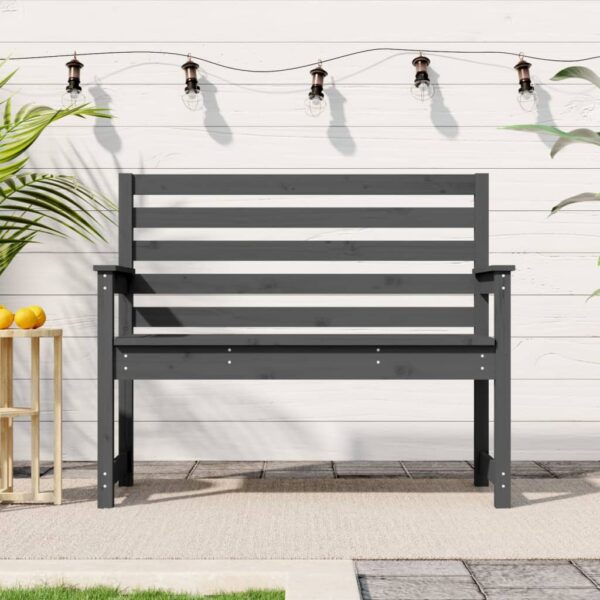 Provira Tuinbank 109x48x91,5 cm massief grenenhout grijs