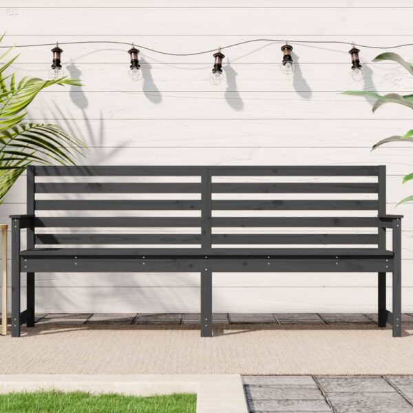 Provira Tuinbank 203,5x48x91,5 cm massief grenenhout grijs