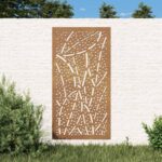 Provira Wanddecoratie tuin bladontwerp 105x55 cm cortenstaal