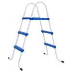 Provira Zwembadladder 84 cm blauw en wit