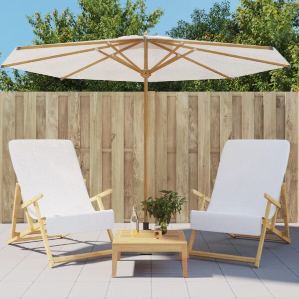 Provira Strandhanddoeken 2 st 400 g/m² 60x135 cm stof wit