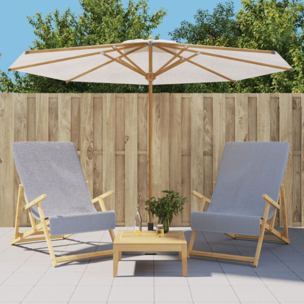 Provira Strandhanddoeken 2 st 400 g/m² 60x135 cm stof grijs