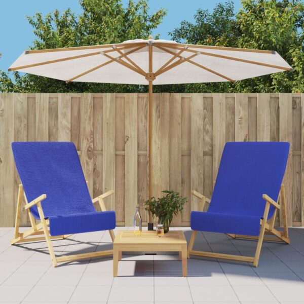 Provira Strandhanddoeken 2 st 400 g/m² 60x135 cm stof koningsblauw