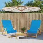 Provira Strandhanddoeken 2 st 400 g/m² 60x135 cm stof turquoise