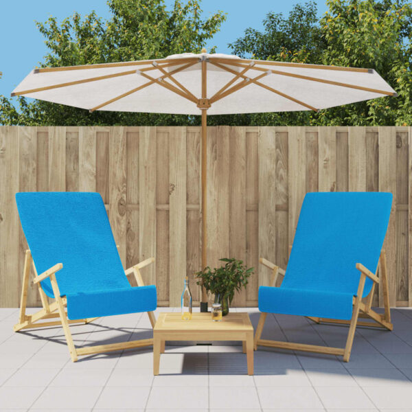Provira Strandhanddoeken 2 st 400 g/m² 60x135 cm stof turquoise