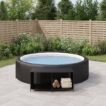 Provira Opbergschappen 2 st poly rattan zwart