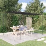 Provira Prieel 3x3 m 180 g/m² stof en staal antracietkleurig