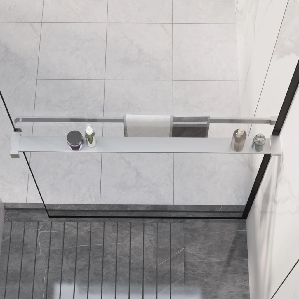 8720845730017_m_en_hd_1 Provira Wandschap voor inloopdouchewand 90 cm aluminium chroomkleurig - Image 1