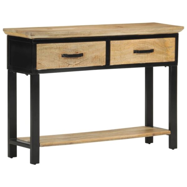 Provira Wandtafel 110x30x75 cm massief ruw mangohout