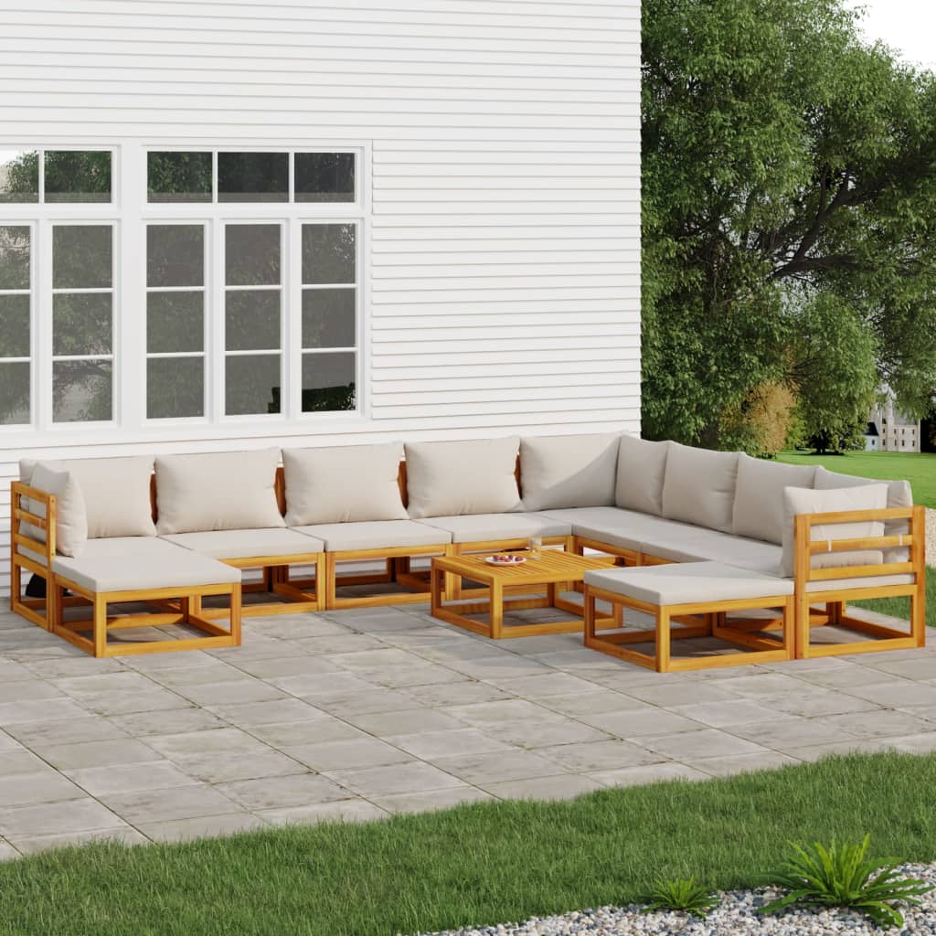 8720845746216_m_en_hd_1 Provira 11-delige Loungeset met lichtgrijze kussens massief hout - Image 1