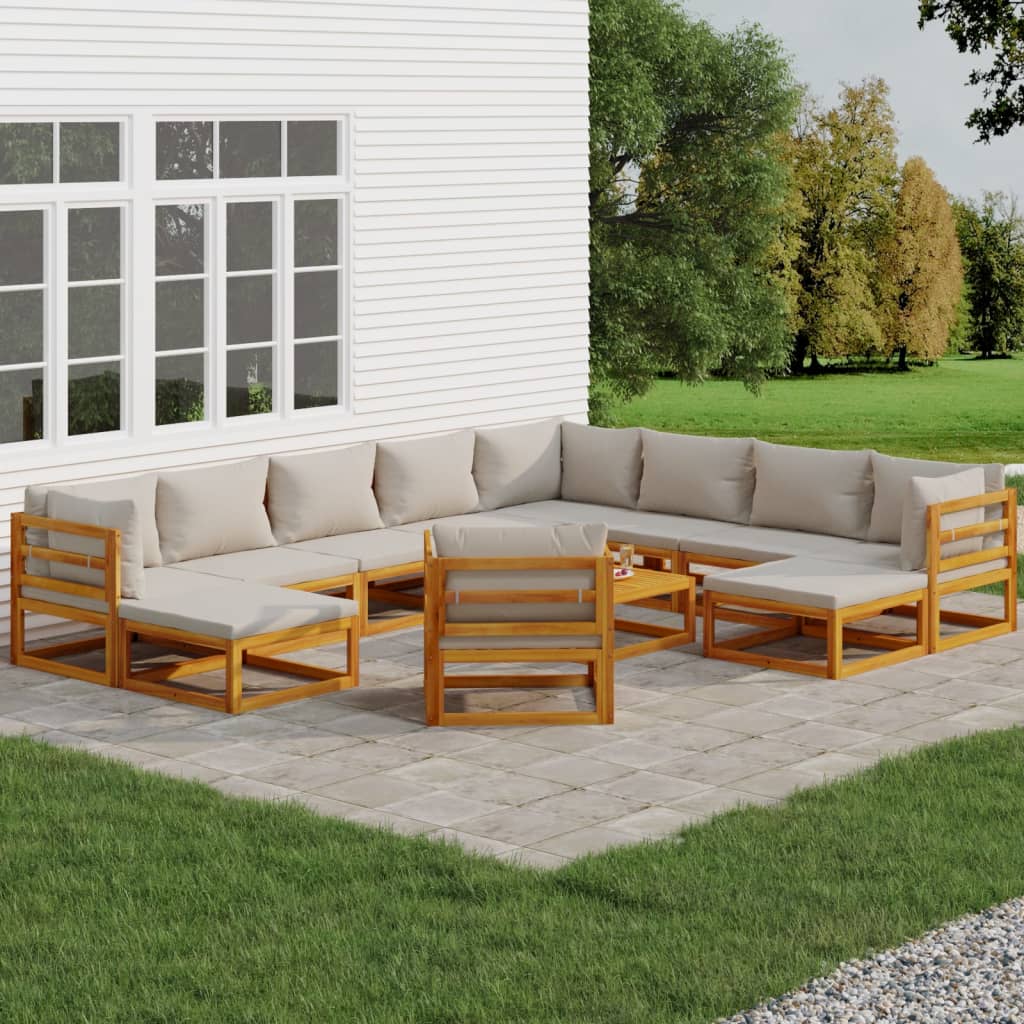8720845746223_m_en_hd_1 Provira 12-delige Loungeset met lichtgrijze kussens massief hout - Image 1