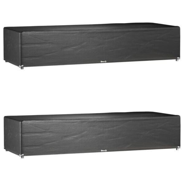 Provira Ligbedhoezen 2 st met 12 oogjes 205x75x40 cm polyetheen