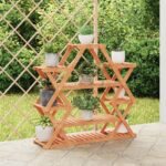 Provira Plantenstandaard 110x25x105 cm massief vurenhout