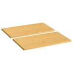 Provira Kookplaatafdekkingen 2 st 50x28x1,5 cm bamboe