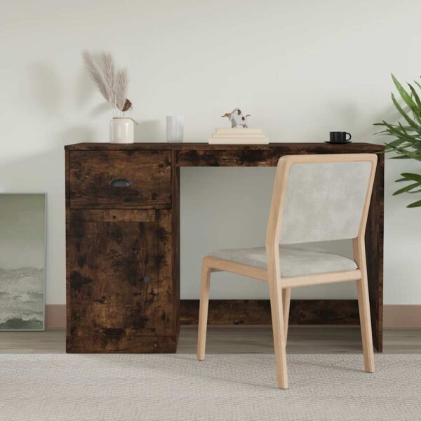 Provira Bureau met lade 115x50x75 cm bewerkt hout gerookt eikenkleurig