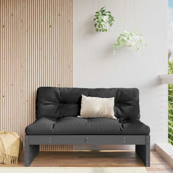 Provira Middenbank 120x80 cm massief grenenhout grijs