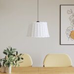 Provira Plafondlampenkap Ø45x28 cm wicker wit
