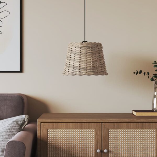 Provira Plafondlampenkap Ø30x20 cm wicker bruin