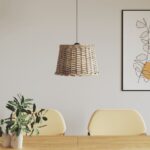Provira Plafondlampenkap Ø40x26 cm wicker bruin