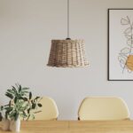 Provira Plafondlampenkap Ø45x28 cm wicker bruin