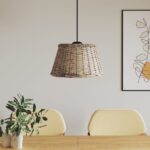 Provira Plafondlampenkap Ø50x30 cm wicker bruin