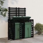 Provira Containerberging dubbel massief grenenhout zwart