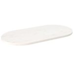 Provira Tafelblad ovaal 110x55x2,5 cm massief grenenhout wit