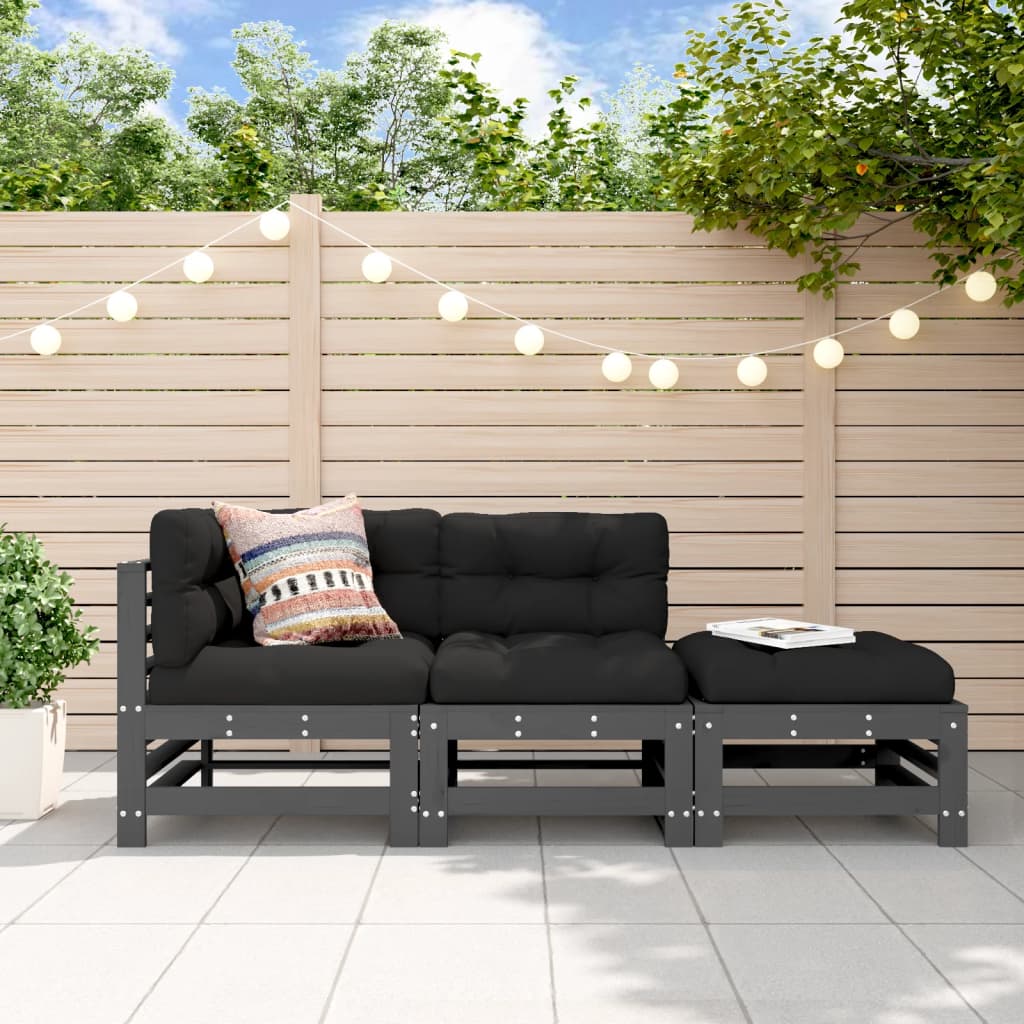 8720845807405_m_en_hd_1 Provira 3-delige Loungeset massief grenenhout grijs - Image 1
