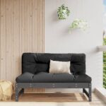 Provira Tuinmiddenbank 120x80 cm massief grenenhout grijs
