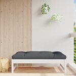 Provira Tuinvoetenbank 120x80 cm massief grenenhout wit