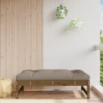 Provira Tuinvoetenbank 120x80 cm massief grenenhout honingbruin