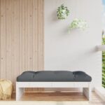 Provira Tuinvoetenbank 120x80 cm massief grenenhout wit